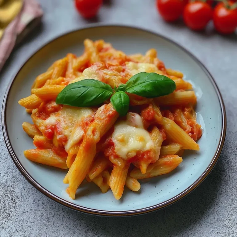Nudelauflauf Tomate Mozzarella ohne Vorkochen