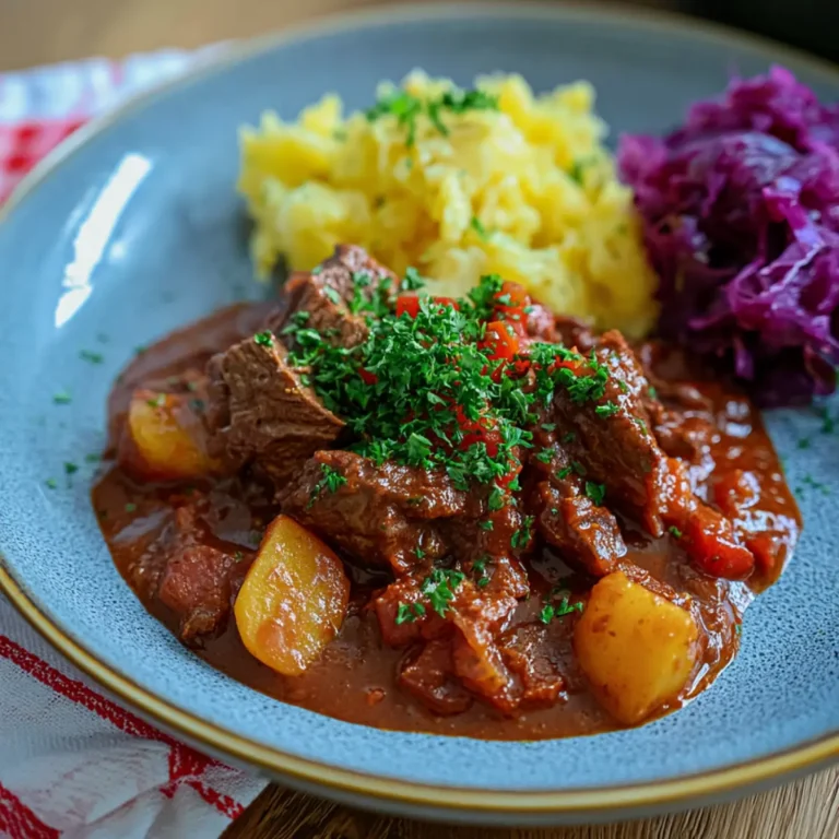 Schmorgulasch aus dem Backofen