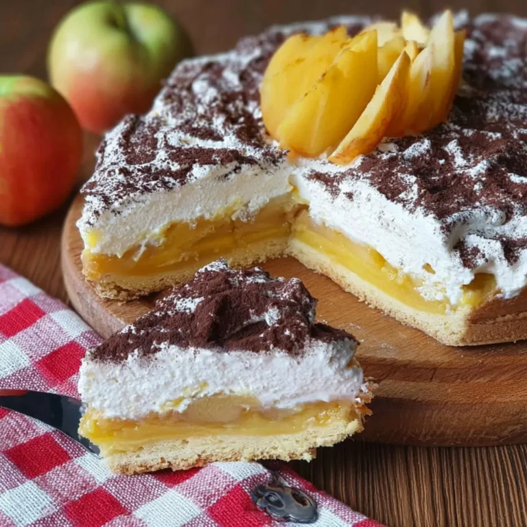 Schwedische Apfeltorte mit Vanillepudding
