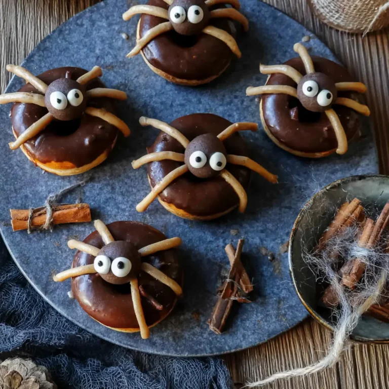 Spinnen-Donuts für Halloween