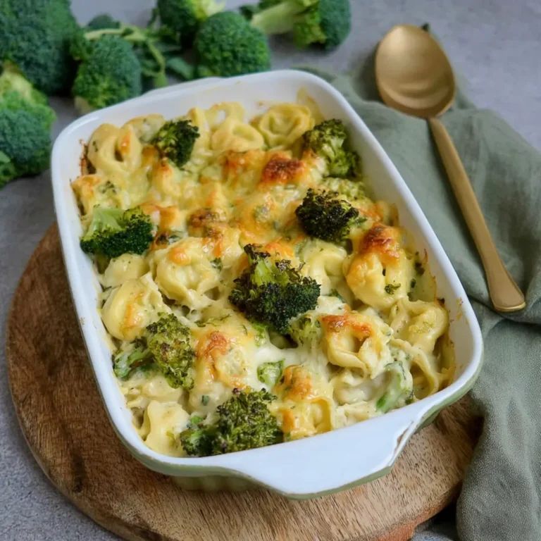 Tortellini Auflauf vegetarisch mit Brokkoli
