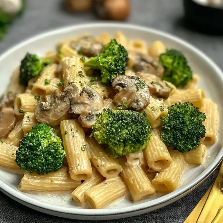 Vegane Pilz Brokkoli Pasta