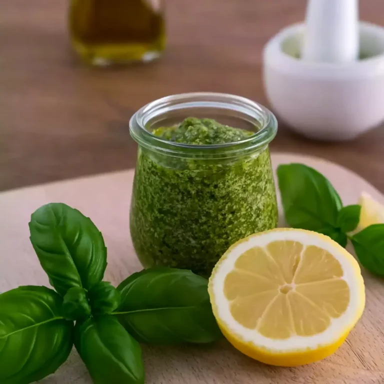 Zitronenpesto mit Basilikum