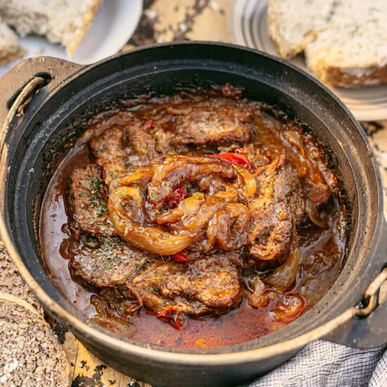 Zwiebelfleisch aus dem Dutch Oven