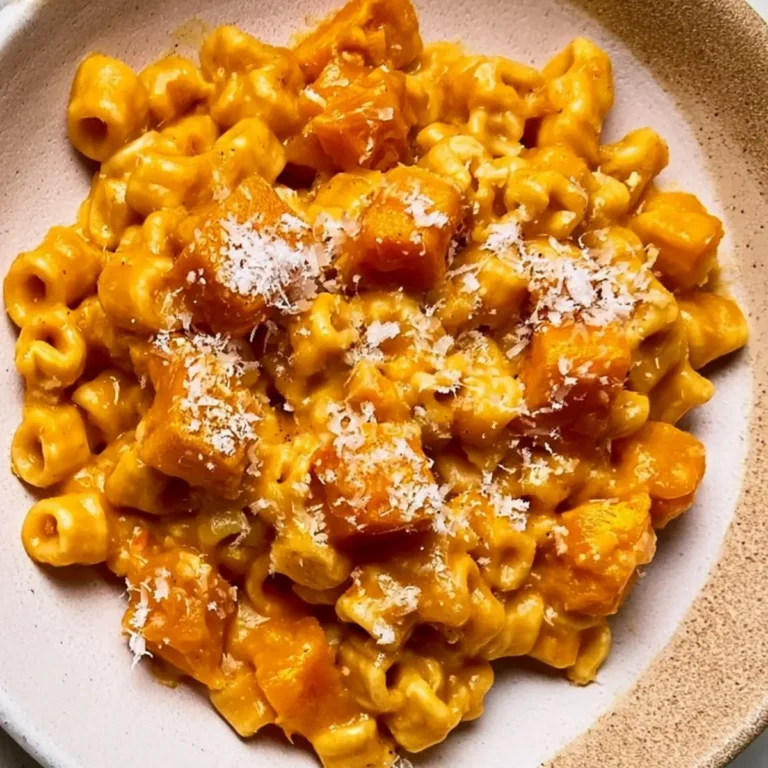 geröstete Kürbis und Knoblauch Pasta