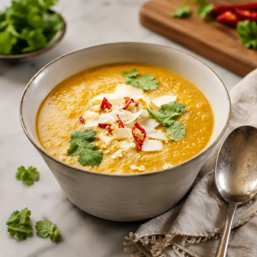 Asia Kürbissuppe mit Kokosmilch