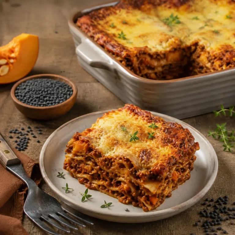 Kürbis-Linsen-Lasagne