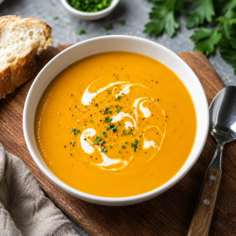 Kürbissuppe mit Kartoffeln