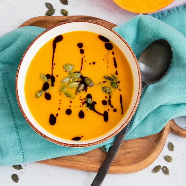 Kürbissuppe mit Orangensaft