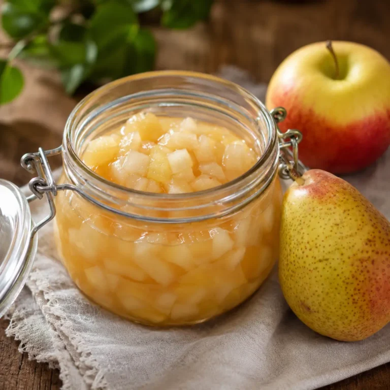 Vanillekompott mit Birnen und Apfel