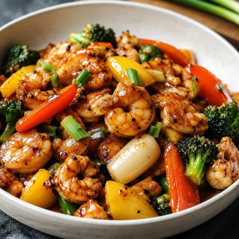 Würziger Garnelen Gemüse Stir Fry