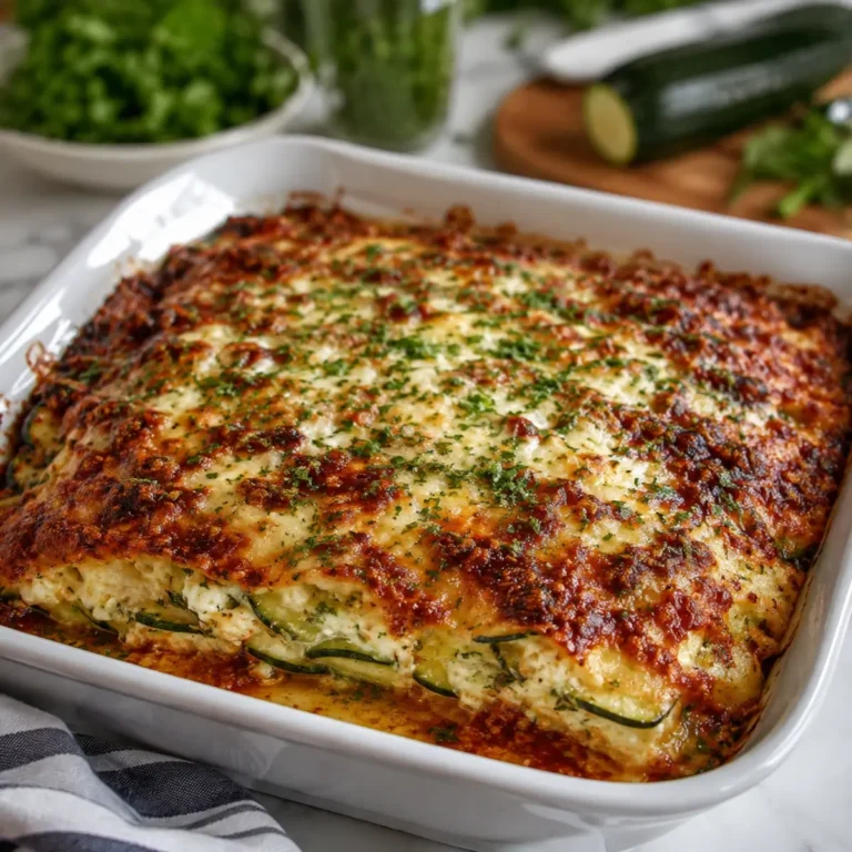 Zucchini Hüttenkäse Auflauf